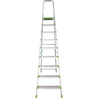 Алюминиевая стремянка Новая Высота PRO 9 ступеней, Max нагр. 180 кг, 2К башмаки, 2117109