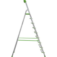 Алюминиевая стремянка Новая Высота с органайзером, 1х9 ступеней, PRO 2К башмаки 2118109