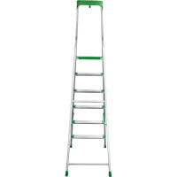 Алюминиевая стремянка Новая Высота с органайзером PRO, 1х6 ступеней, 2К башмаки 2118106