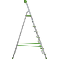 Алюминиевая стремянка Новая Высота с органайзером, 1х8 ступеней, PRO, 2К башмаки 2118108