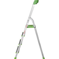 Алюминиевая стремянка Новая Высота PRO с органайзером, NV 2115 1х4 ступени, Max нагр. 180 кг, 2К башмаки, 2115104