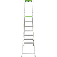 Алюминиевая стремянка Новая Высота PRO с органайзером, NV 2115 1x7 ступеней, Max нагр. 180 кг, 2К башмаки, 2115107