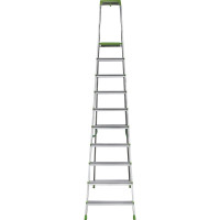 Алюминиевая стремянка Новая Высота PRO с органайзером, NV 2115 1x10 ступеней, 2К башмаки, Max нагр. 180 кг, 2115110