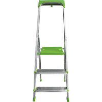 Алюминиевая стремянка Новая Высота с органайзером, 1x3 ступени, 2К башмаки, 2115103