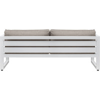 Уличный диван GreenWeen CAPRI белый алюминий, светло-серый велюр GW-AL-CAPRI-SOFA-1900W