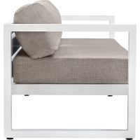 Уличный диван GreenWeen CAPRI белый алюминий, светло-серый велюр GW-AL-CAPRI-SOFA-1900W