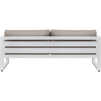 Уличный диван GreenWeen CAPRI белый алюминий, светло-серый велюр GW-AL-CAPRI-SOFA-1900W