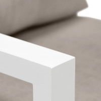 Уличный диван GreenWeen CAPRI белый алюминий, светло-серый велюр GW-AL-CAPRI-SOFA-1900W