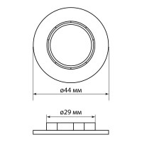 Кольцо для патрона TDM ELECTRIC Е14, термостойкий пластик, черный, Б/Н SQ0335-0167