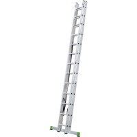 Двухсекционная алюминиевая лестница Новая Высота 2х13 ступеней 2220213