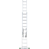 Двухсекционная алюминиевая лестница Новая Высота 2х11 ступеней 2220211