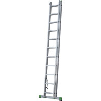 Двухсекционная алюминиевая лестница Новая Высота 2х11 ступеней 2220211