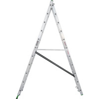 Двухсекционная алюминиевая лестница Новая Высота 2х11 ступеней 2220211