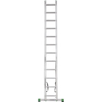 Двухсекционная алюминиевая лестница Новая Высота 2х12 ступеней 2220212