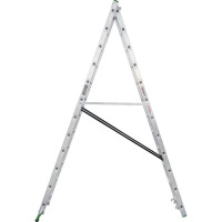 Двухсекционная алюминиевая лестница Новая Высота 2х12 ступеней 2220212