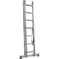 Двухсекционная алюминиевая лестница Новая Высота 2х7 ступеней 2220207