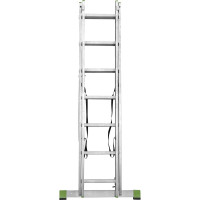 Двухсекционная алюминиевая лестница Новая Высота 2х7 ступеней 2220207
