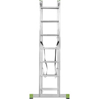 Двухсекционная алюминиевая лестница Новая Высота 2х7 ступеней 2220207