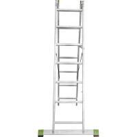 Двухсекционная алюминиевая лестница Новая Высота 2х7 ступеней 2220207
