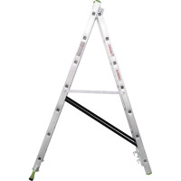Двухсекционная алюминиевая лестница Новая Высота 2х7 ступеней 2220207