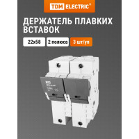 Держатель плавких вставок TDM ELECTRIC ДПВ 22х58 2П SQ0216-0008