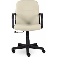 Кресло BRABIX "Top MG-333", с подлокотниками, кожзам, бежевое, 532554