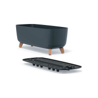 Кашпо на ножках Prosperplast DGCL600 S433 GRACIA CASE 580х240х235 мм, антрацит 066914