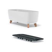 Кашпо на ножках Prosperplast DGCL600 S449 GRACIA CASE 580х240х235 мм, белое 066915