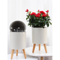 Умный цветочный горшок с автополивом в форме цилиндра Green Helper GZ501