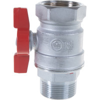 Шаровой кран Giacomini латунь хром R254D 32 Ру35 ВР/НР бабочка R254X006 007-0910