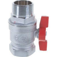 Шаровой кран Giacomini латунь хром R254D 32 Ру35 ВР/НР бабочка R254X006 007-0910