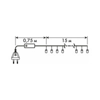 Электрогирлянда B&H Нить, 15 м, 200 разноцветных матовых светодиодов BH-HO2704-M