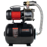 Насосная станция VERTON AQUA PS900S/24 900 Вт, 50 л/мин, 24 л, гл. 8 м, высота 45 м, 1", 3 бар 01.13297.13551