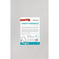 Набор ковриков для холодильника BREZO, 4 шт., 45x29 см, белый 95682