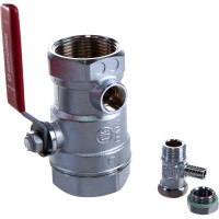 Шаровой кран Giacomini латунь со спускником R250DS хром 32 Ру35 ВР G1 1/4 дюйма R250SX006 007-0875