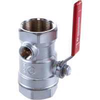 Шаровой кран Giacomini латунь со спускником R250DS хром 32 Ру35 ВР G1 1/4 дюйма R250SX006 007-0875