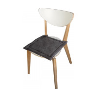 Подушка с завязками на стул SKYWAY 36x36 см, велюр, серая 017 S10302005