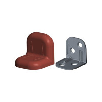 Уголок с заглушкой MFK-TORG 24х24х25х1.2 красное дерево темное 8 24 24 8