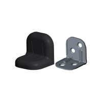 Уголок с заглушкой MFK-TORG 24х24х25х1.2 черный 2 24 24 2