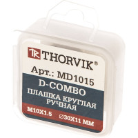 Круглая ручная плашка М10х1.5, HSS, Ф30х11 мм Thorvik D-COMBO MD1015 52837