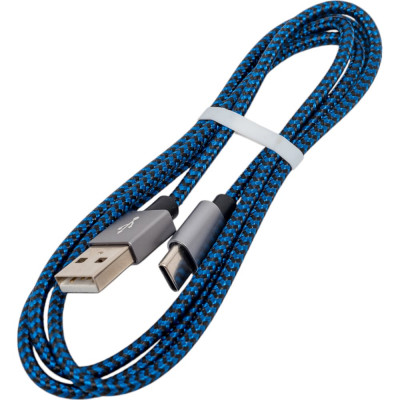 Кабель PERFEO USB2.0 A вилка - USB Type-C вилка, черный-синий,1 м. U4903 30010760