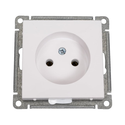 Розетка Systeme Electric W59 без заземления, без шторок, 16а, механизм, белый RS16-153-1-86