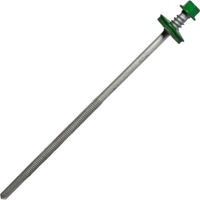 Саморез для сэндвич-панелей HARDWEX ТМ HWX16-P20-6.3/5.5x160 мм, св.№6, RUSPERT, RAL 6002, 50 шт. 5190002408586