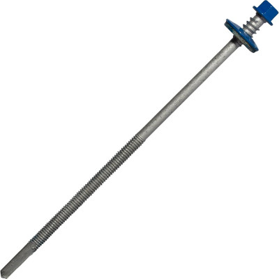 Саморез для сэндвич-панелей HARDWEX ТМ HWX16-P20-6.3/5.5x160 мм, св.№6, RUSPERT, RAL 5005, 50 шт. 5190002408555