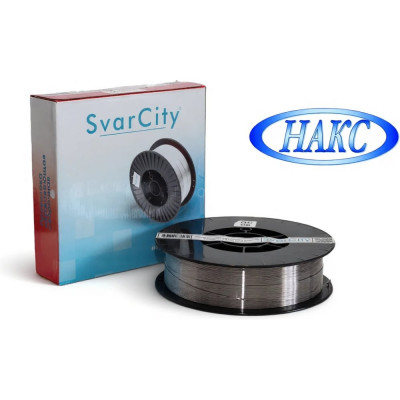 Сварочная проволока по нержавейке SvarCity ER308LSi 0,8мм 1кг нержавеющая сварочная проволока для сварки   ER308LSi/0,8/1кг