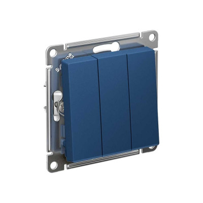 3-клавишный выключатель Systeme Electric Atlasdesign аквамарин. сх.1+1+1, 10ах ATN001131