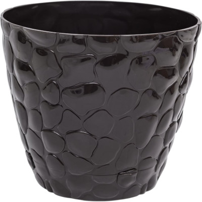 Кашпо IDEA КАМНИ D220мм 4,8л М 3174 коричневый ротанг