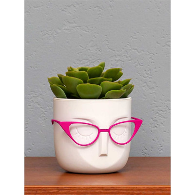 Кашпо IDEA МАРИ D115 мм, 0.65 л, со вставкой М 3075 белый ротанг