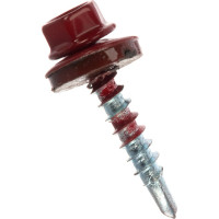 Кровельный саморез Госкреп 4.8х28 мм, RAL 3011, коричнево-красный, 60 шт., пластиковый контейнер, 280 мл 2-0017280