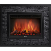 Портал Firelight Loft 30 камень черный, черная эмаль НС-1199827